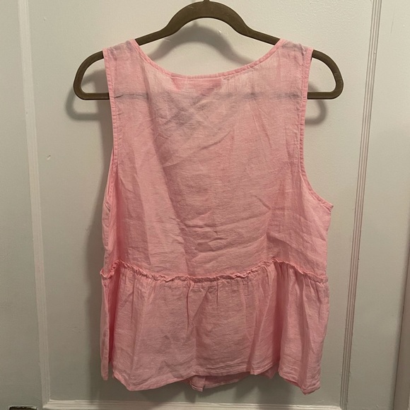 Isaac Mizrahi 100% linen tank top - Picture 4 of 4